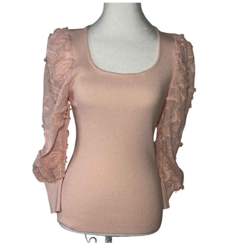 Fitted Pink Ruffled Blouse medium